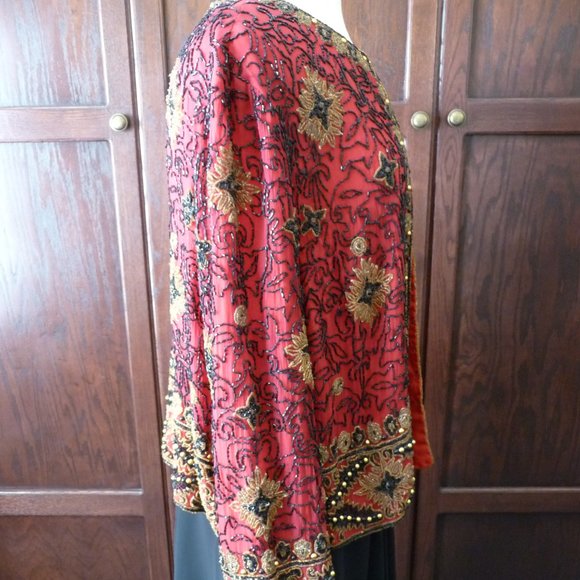 Papell Boutique Beaded Evening Jacket - Picture 9 of 10